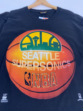Vintage 1990's Seattle Super Sonics Custom "Coach Karl" Nutmeg Mills GOLD LABEL T-Shirt Sz. XL