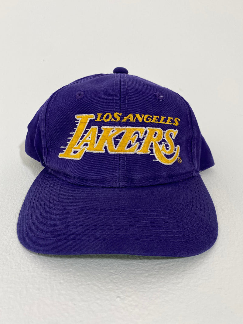 Vintage 1990's Purple Los Angeles Lakers Sports Specialties 'Script' T