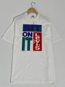 Vintage 1990's Levi "Sit On It!" Joke T-Shirt Sz. XL