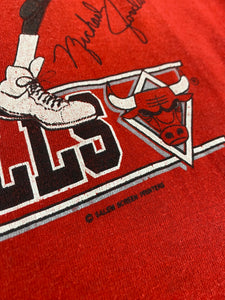 Vintage 1988 MVP Chicago Bulls Michael Jordan Caricature/Fat-Head T-Shirt Sz L