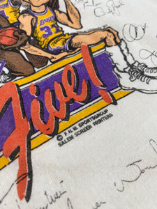 Vintage LA Lakers 1987 World Champ T Shirt NBA Caricature T 
