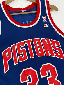 Vintage Blue Detroit Pistons "Grant Hill" Champion Jersey Sz. M (40)